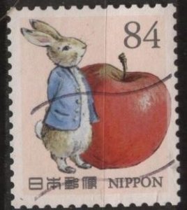 Japan 4565c (used) 84y Peter Rabbit, apple (//2022)