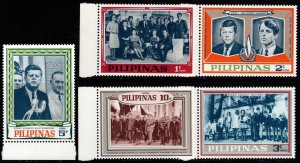 1968 Philippines Scott Unlisted Kennedy Family Set Never Issued Perf Set/5 MNH