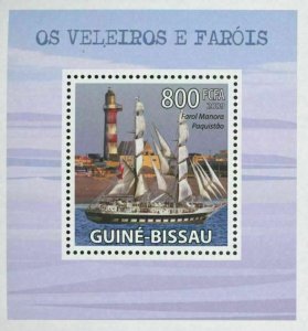 Sailboats and Lighthouses Manora Pakistan Mini Sov. Sheet MNH 