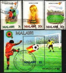 Malawi - 1982 FIFA World Cup Set & MS Used SG 658-661