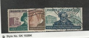 Italy, Postage Stamp, #594-596 Used, 1951