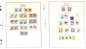 United States Used Stamp Collection on 22 Scott National Pages, 1971-1976