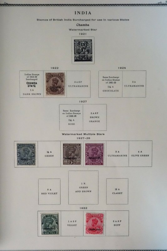 India States 1800s to 1950 Stamp Collection