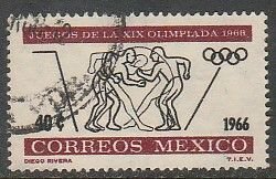 MEXICO 975, 40¢ 2nd Pre-Olympic Issue - 1966 USED VF. (1330)