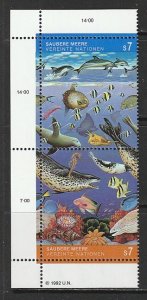 1992 UN-Vienna - Sc 128a - MNH VF - pair - Clean Oceans