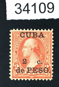 US STAMPS CUBA # 222A MINT OG NH LOT #34109