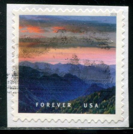 5298d US (50c) O Beautiful SA, used on paper
