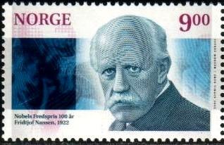 Nobel Peace Prize 1922, Fridjof Nansen, Norway SC#1312 MNH