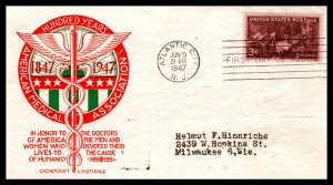 US 949 Doctors Cachet Craft Steahle Typed FDC