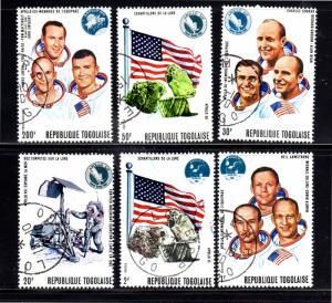 TOGO #741-745, C135  1976 APOLLO 11 & 12 MOON LANDINGMINT VF NH  O.G  CTO