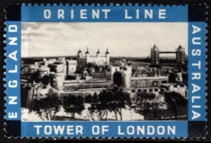 1930's Australia Poster Stamp The Orient Steam Navigation Company Tower ...