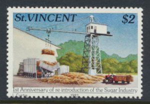 St. Vincent  SC# 642  MNH  Sugar Industry 1982  see detail & scan