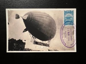 1950 Brazil Early French Zeppelin Le Pax RPPC Postcard Cover Natal Souvenir