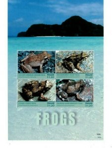 Palau - 2014 - Frogs - Sheet of 4 Stamps - Scott #1247 - MNH