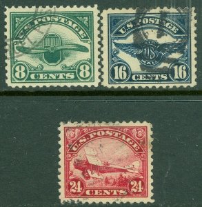 EDW1949SELL : USA 1923 Scott #C4-6 Very Fine-Extra Fine, Used. Catalog $75.00.