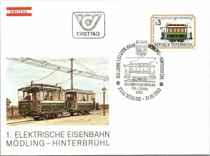 Austria 1983 FDC -  Modling-Hinterbruhl Electric Railway - F13300