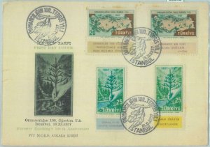 85390 - TURKEY - POSTAL HISTORY -  FDC COVER  1957  NATURE trees MAPS