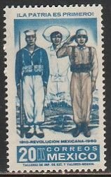 MEXICO 915, 20¢ 50th Anniv Mexican Revolution. MINT, NH. F-VF.