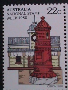 ​AUSTRALIA-1980-SC# 755b NATIONAL STAMP WEEK STRIP -MNH-VERY FINE