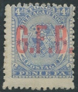 Tonga Official 1894 SGO3 4d ultramarine G.F.B. MLH