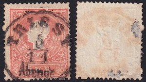 Austria - 1858 - Scott #9a - used - Type I - TRIEST pmk Italy