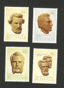 AUSTRALIA - MNH SET- Explorers of Australia - 1983.