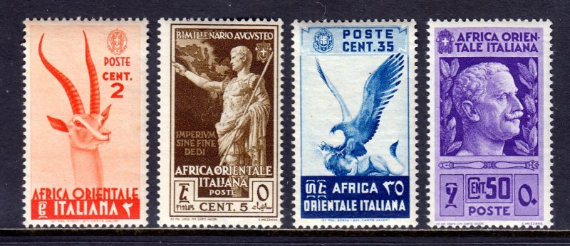 Italian East Africa - Scott #1, 2, 9, 10 - MNH - SCV $9.75