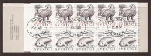 1988 Sweden -Sc 1679a - used complete booklet VF - Conservation