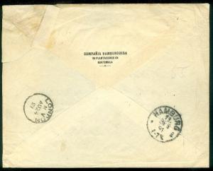 GUATEMALA : 1891 cover to Germany with nice markings. 