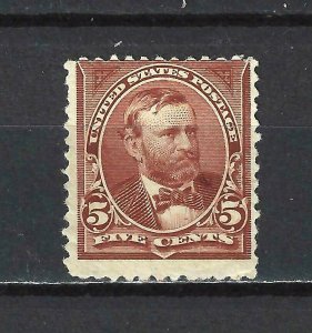 #255 US 5 CENT CHOCOLATE GRANT MINT-N/G-FINE-VF