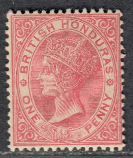 $Br. Honduras Sc#14 M/NH/F-VF, wmk#2, Cv. $27.50