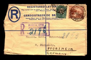 South Africa 1938 Registered to Germany / Minor Creasing - L17058