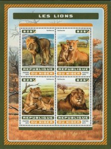 Lions Stamp Panthera Leo Wild Animals Souvenir Sheet MNH #4612-4615