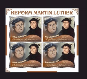 Stamps.Martin Luther 2022 year 10 sheets  perf Full Set  Gabon NEW