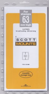 Scott Stamp Mounts Black 63x240mm