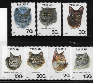 Tanzania 967A-G Cats Mint NH