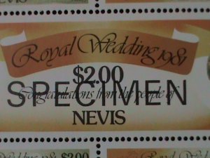 ​NEVIS-1981-SC# 137- RARE SPECIMEN-ROYAL WEDDING-MNH SHEET VF LAST ONE-RAR