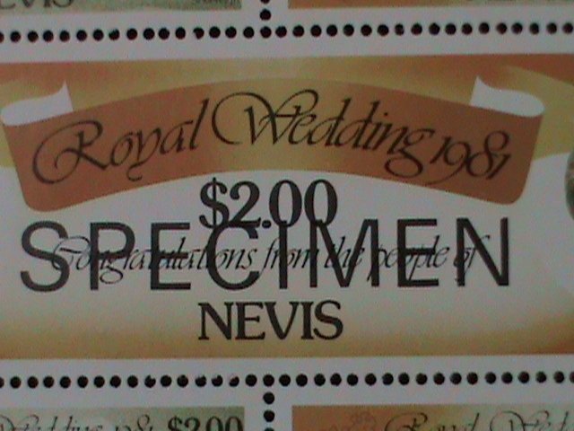 ​NEVIS-1981-SC# 137- RARE SPECIMEN-ROYAL WEDDING-MNH SHEET VF LAST ONE-RAR