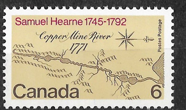 Canada # 540    Map: Copper Mine River (1) Mint NH