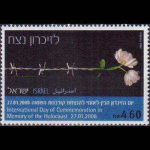 ISRAEL 2008 - Scott# 1715 Holocaust Day Set of 1 NH