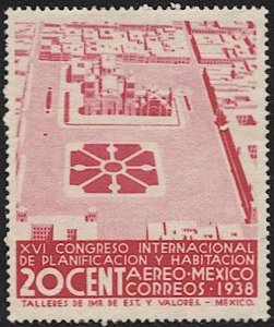 MEXICO 1938 Sc C85  20c  Mint LH  VF  - Planning & Housing Congress