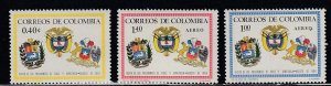 Colombia # 762, C484-485,  Arms of Venezuela, Colombia & Chile Mint NH