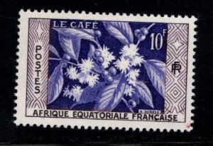French Equatorial Africa AEF  Scott 193 MH* 10 Franc 1956 Coffee plant stamp