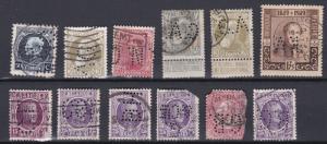 Belgium Perfin stamps