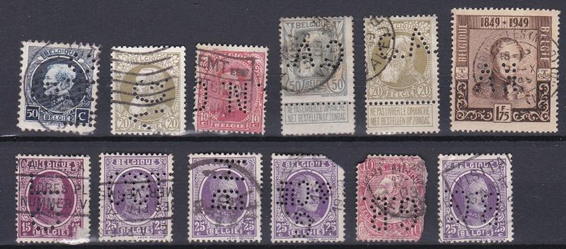 Belgium Perfin stamps