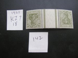 GERMANY 1921 MNH MI.  KZ 7 Booklet   XF 18 EUROS (142)