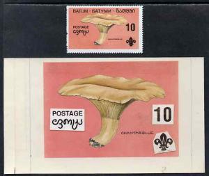 Batum 1994 Fungi - Chantarelle 10r with Scout emblem, ori...