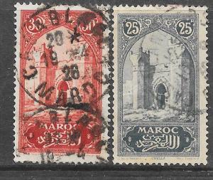 French Morocco #98-99  (U)   CV $0.60