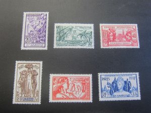 French New Caledonia 1937 Sc 208-13 set MH