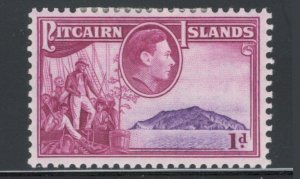 Pitcairn Islands 1940 King George VI & View of Pitcairn 1p Scott # 2 MH
